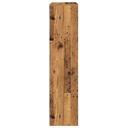 Knihovna/Dělící Stěna 3Patrová Old Wood 123X29X123 Cm Kompozit