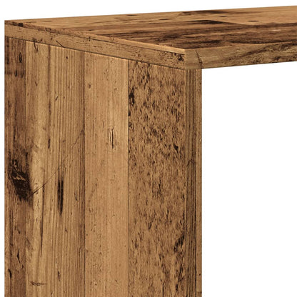 Knihovna/Dělící Stěna 3Patrová Old Wood 123X29X123 Cm Kompozit