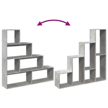Knihovna/Dělící Stěna 4Patrová Betonově Šedá 143,5X29X143,5 Cm