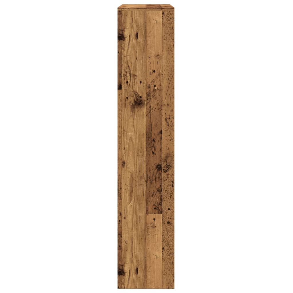 Knihovna/Dělící Stěna 4Patrová Old Wood 143,5X29X143,5 Cm