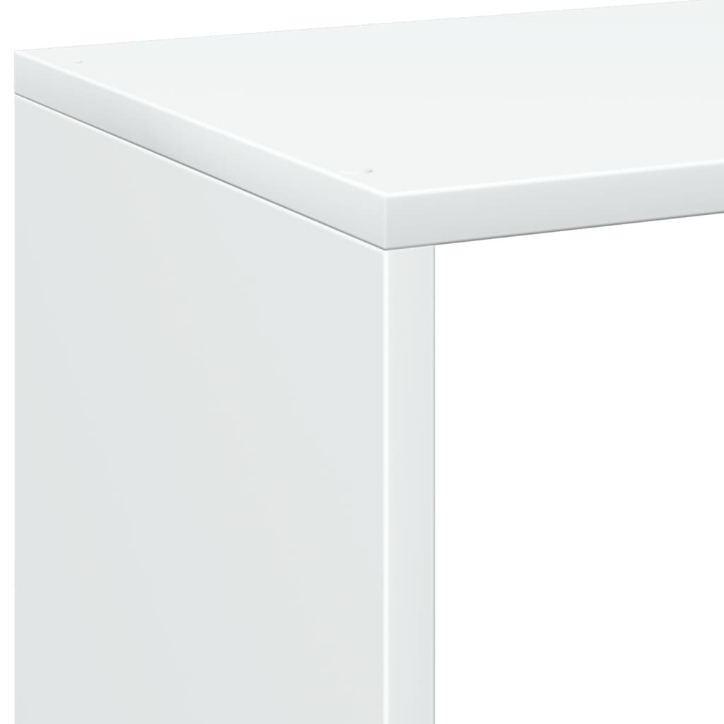 Knihovna/Dělící Stěna 69,5X29X103,5 Cm Kompozitní Dřevo Bílá