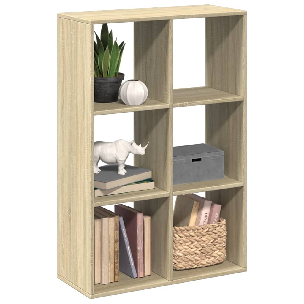 Knihovna/Dělící Stěna 69,5X29X103,5 Cm Kompozit Dub Sonoma