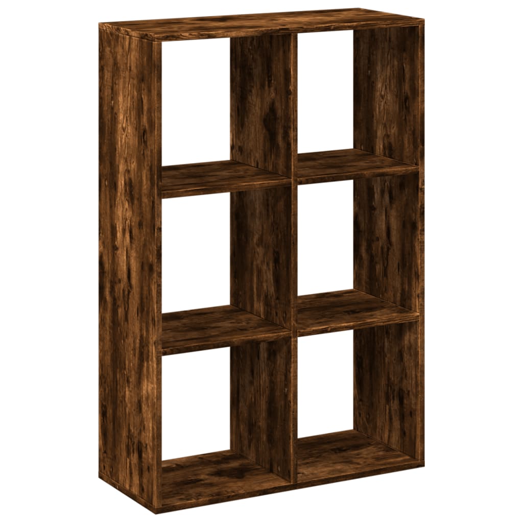 Knihovna/Dělící Stěna 69,5X29X103,5 Cm Kompozit Kouřový Dub