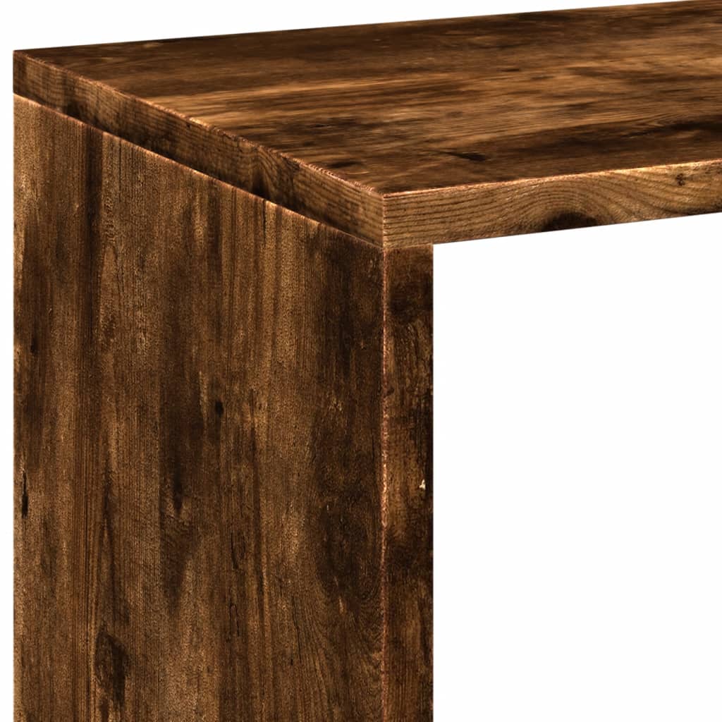 Knihovna/Dělící Stěna 69,5X29X103,5 Cm Kompozit Kouřový Dub