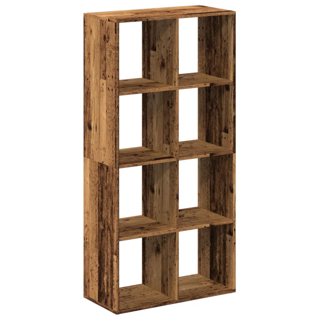 Knihovna/Dělící Stěna Old Wood 69,5X29X137,5 Cm Kompozit Staré Dřevo