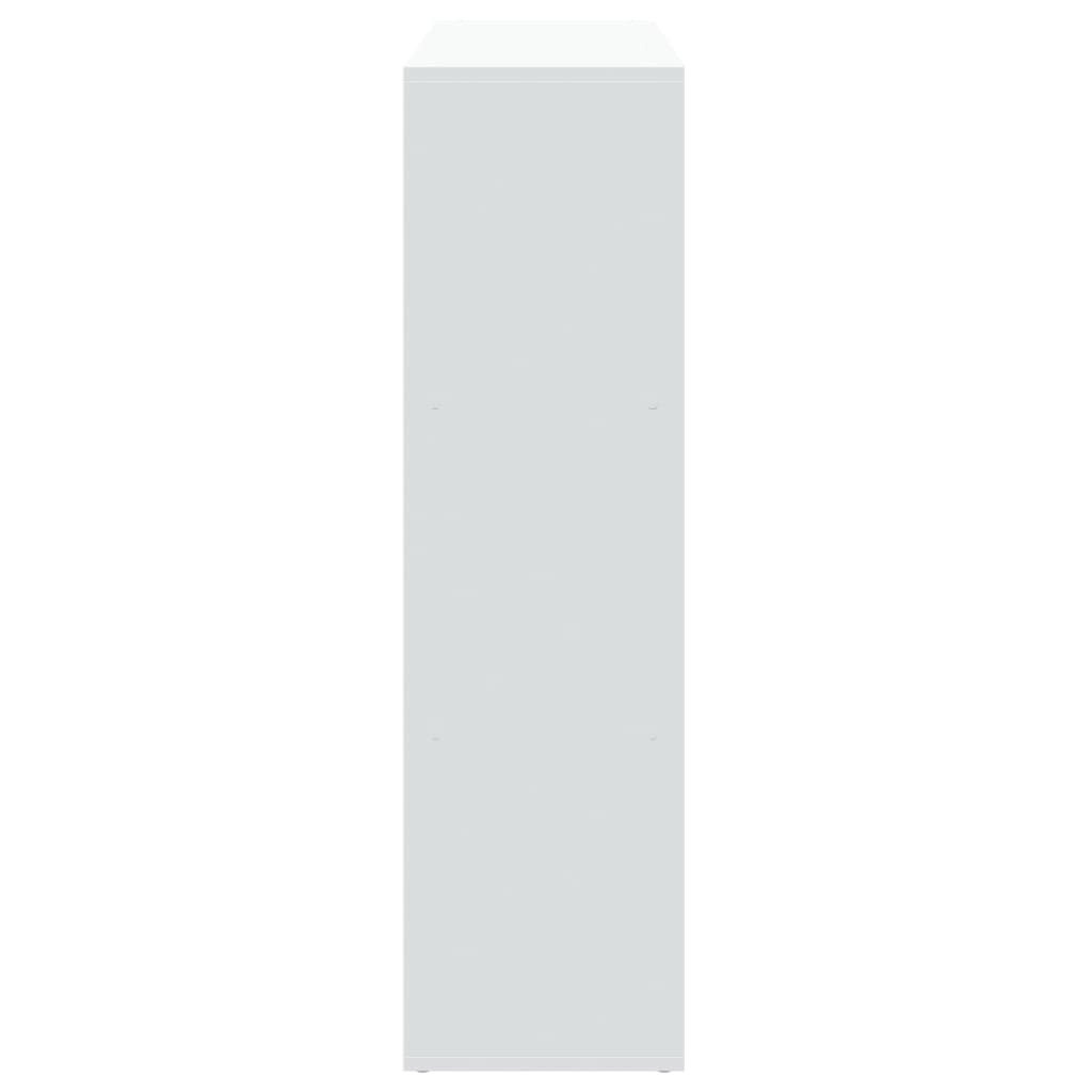 Knihovna/Dělící Stěna Bílá 102X29X103,5 Cm Kompozitní Dřevo