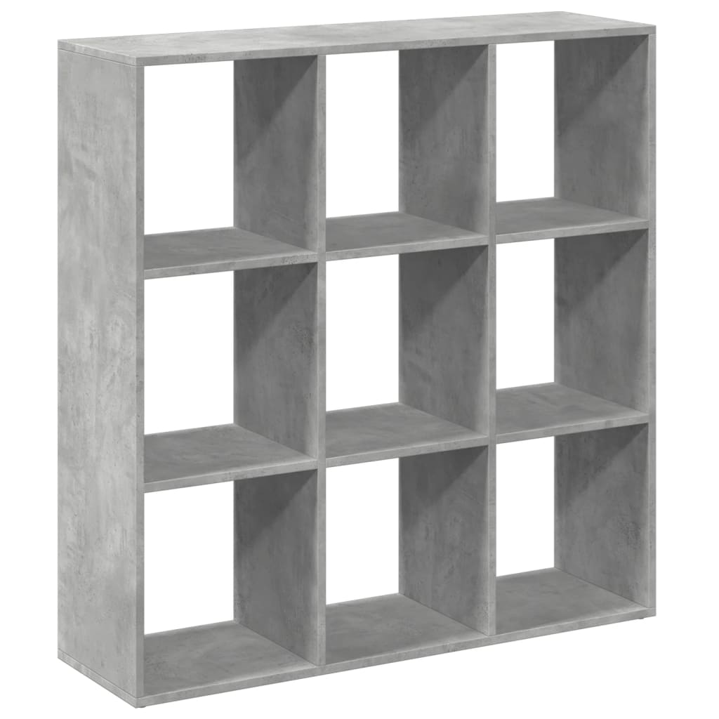 Knihovna/Dělící Stěna Betonově Šedá 102X29X103,5 Cm Kompozit