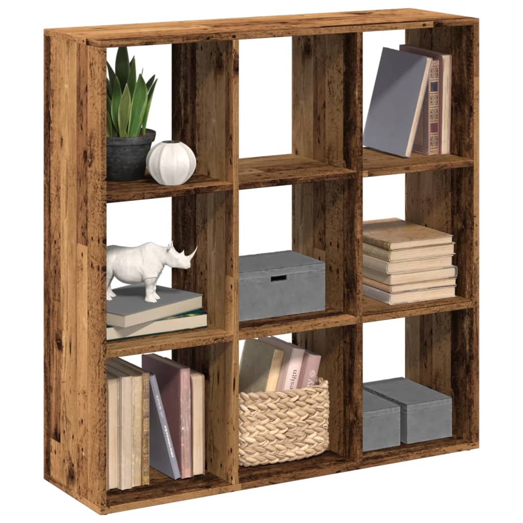 Knihovna/Dělící Stěna Old Wood 102X29X103,5 Cm Kompozitní Dřevo