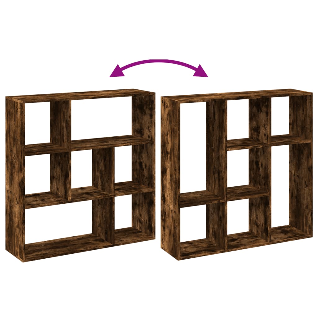 Knihovna/Dělící Stěna 102X29X103,5 Cm Kompozit Kouřový Dub