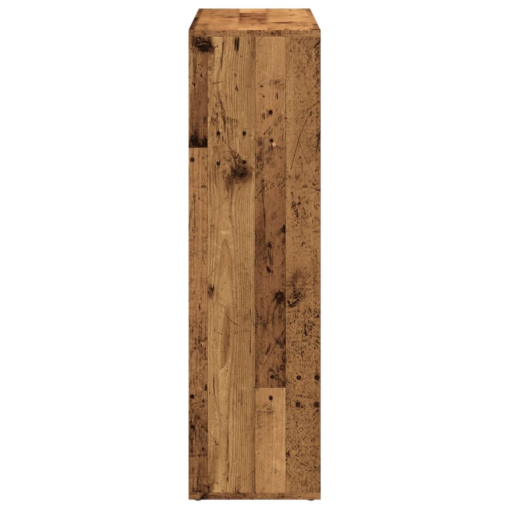 Knihovna/Dělící Stěna Old Wood 102X29X103,5 Cm Kompozitní Dřevo