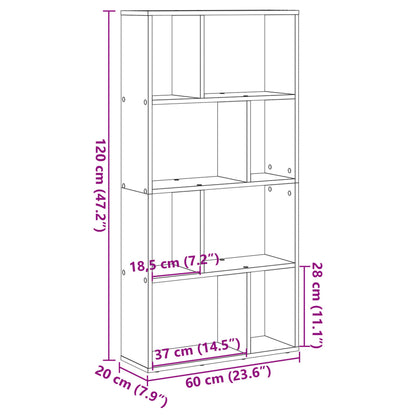 Knihovna 60 X 20 X 120,5 Cm Kompozitní Dřevo