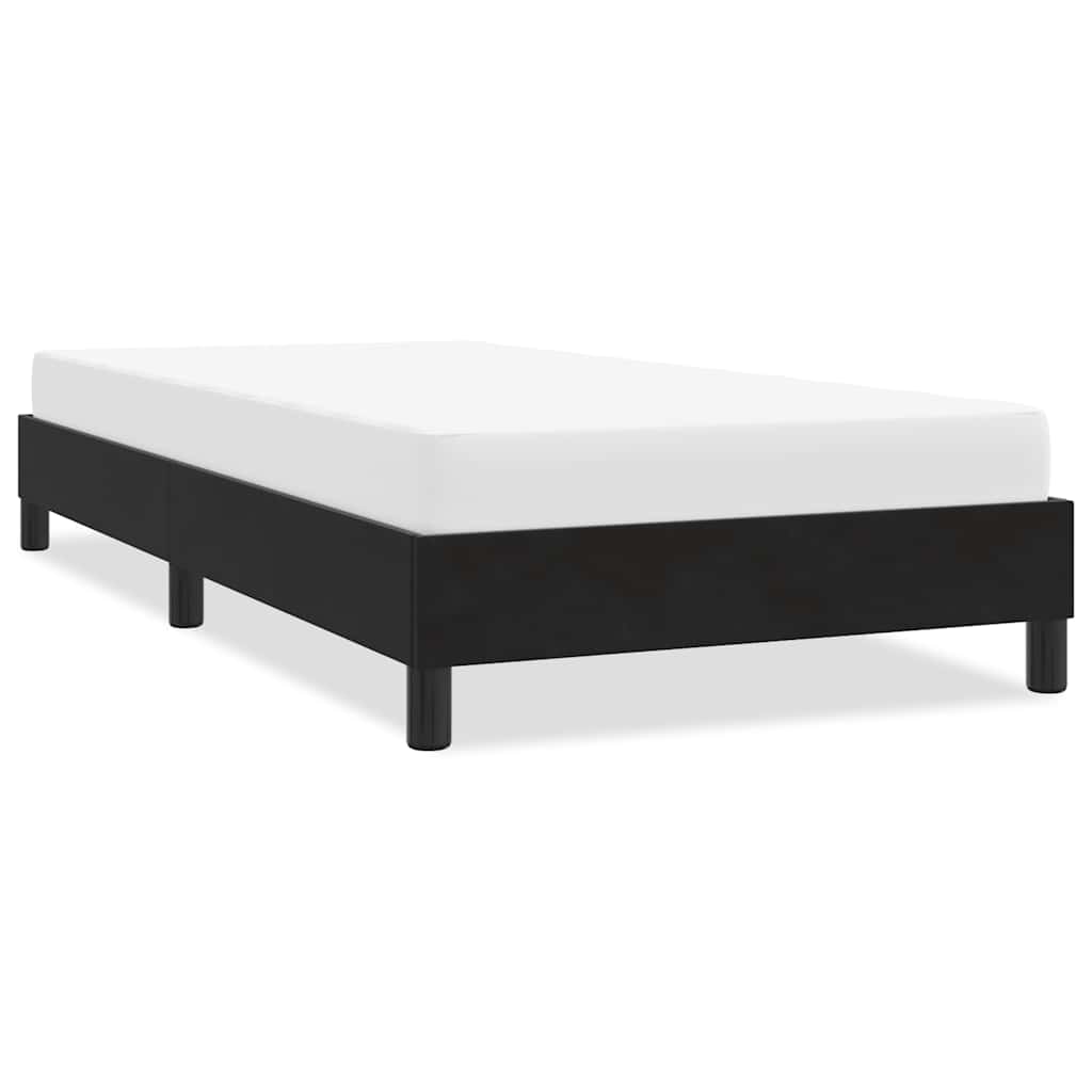 Rám Postele Bez Matrace Černý Samet Černá