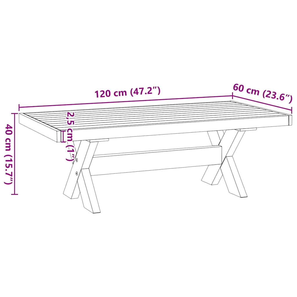 Konferenční Stolek Noain Na Nohách Ve Tvaru X 120X60X40 Cm