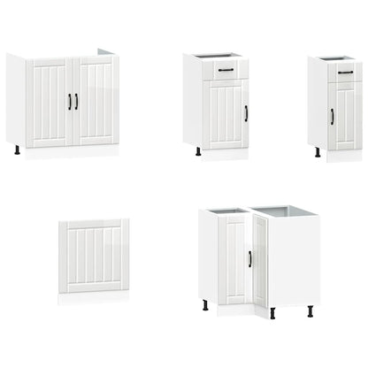 11Dílná Sada Kuchyňských Skříněk "" Bílé Lesk Kompozit Lesklá Bílá