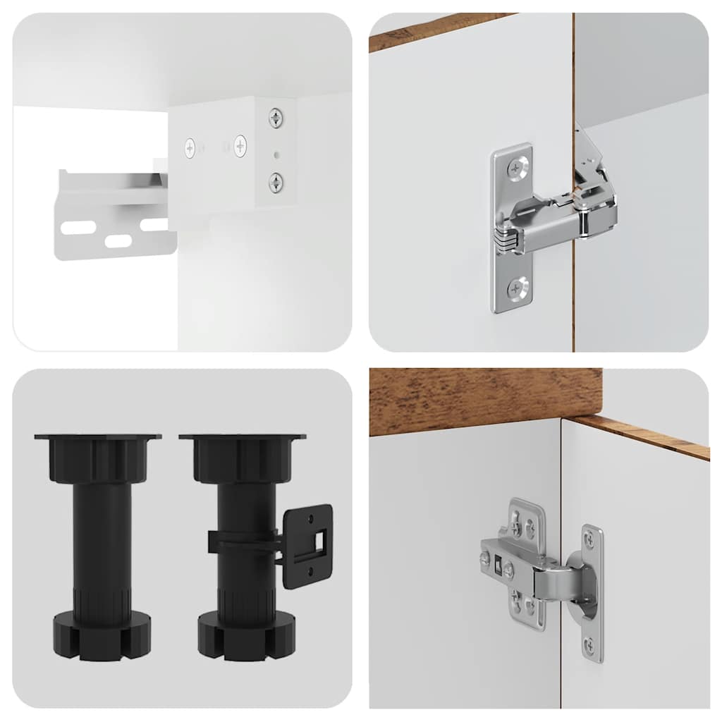 11Dílná Sada Kuchyňských Skříněk "" Staré Dřeva Kompozit Staré Dřevo