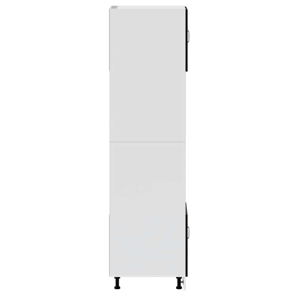 Skříňky Na Troubu 2 Ks "Lucca" Černý Kompozitní Dřevo Černá