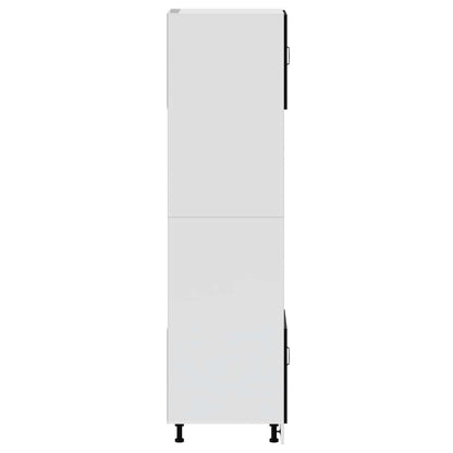 Skříňky Na Troubu 2 Ks "Lucca" Černý Kompozitní Dřevo Černá