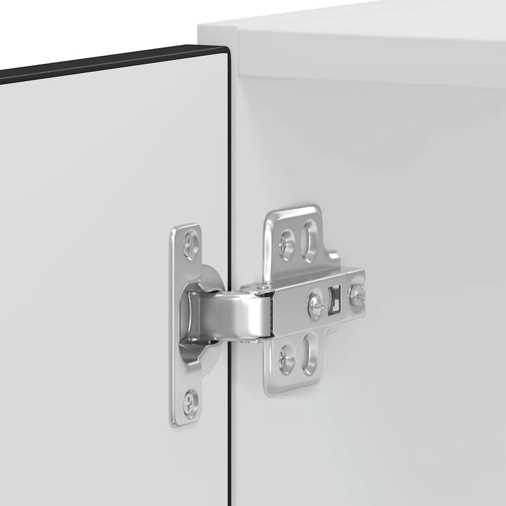 Skříňky Na Troubu 2 Ks "Lucca" Černý Kompozitní Dřevo Černá