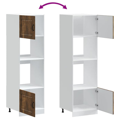 Skříňky Na Troubu 2 Ks &quot;Lucca&quot; Kompozitní Dřevo Kouřový Dub