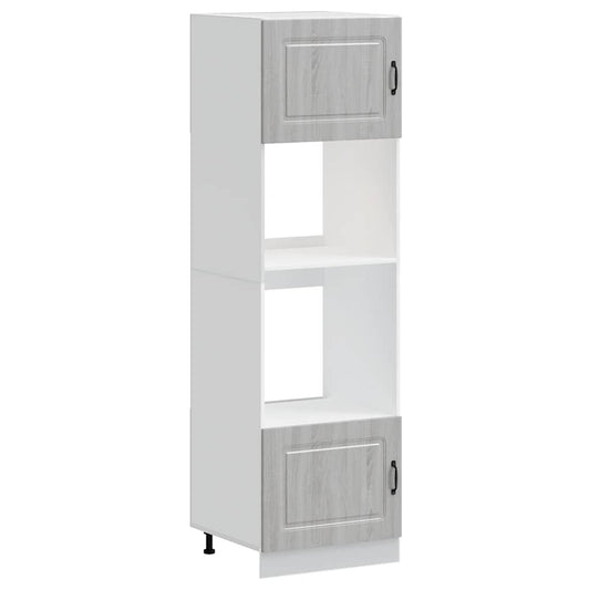 Skříňky Na Troubu 2 Ks "Lucca" Šedý Sonoma Kompozitní Dřevo Šedá Sonoma