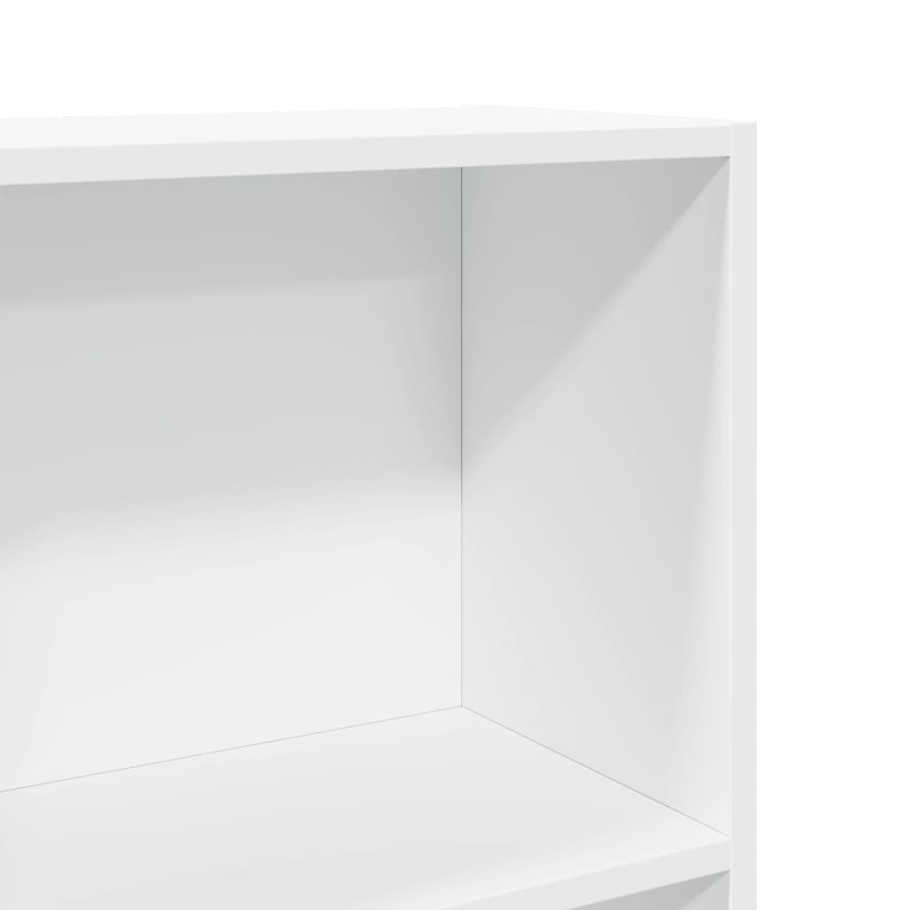 Knihovna 60 X 24 X Kompozitní Dřevo Bílá