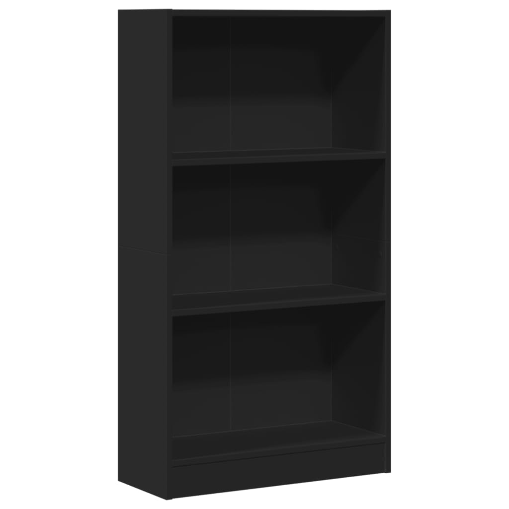 Knihovna Černá 60 X 24 X Kompozitní Dřevo Černá