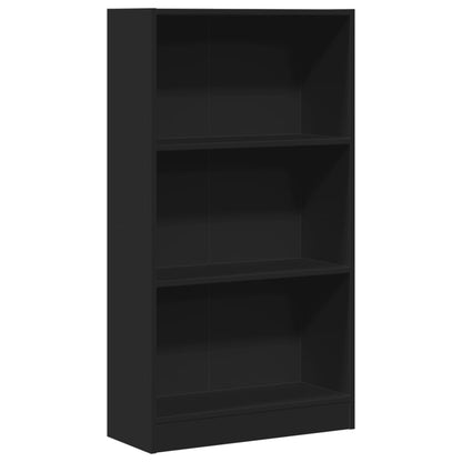 Knihovna Černá 60 X 24 X Kompozitní Dřevo Černá