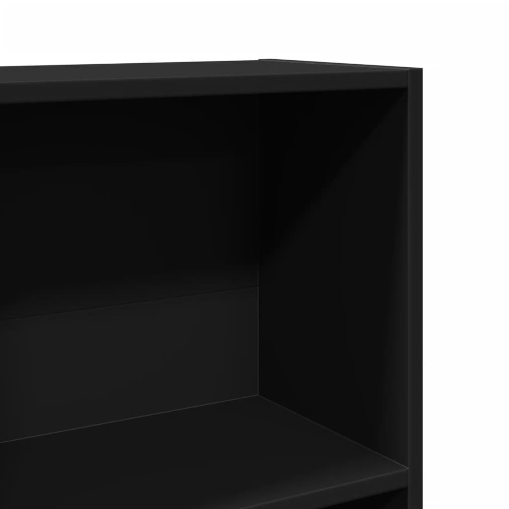 Knihovna Černá 60 X 24 X Kompozitní Dřevo Černá