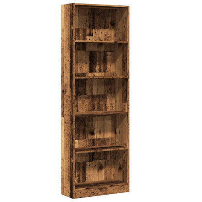 Knihovna Old Wood 60 X 24 X Kompozitní Dřevo Staré Dřevo