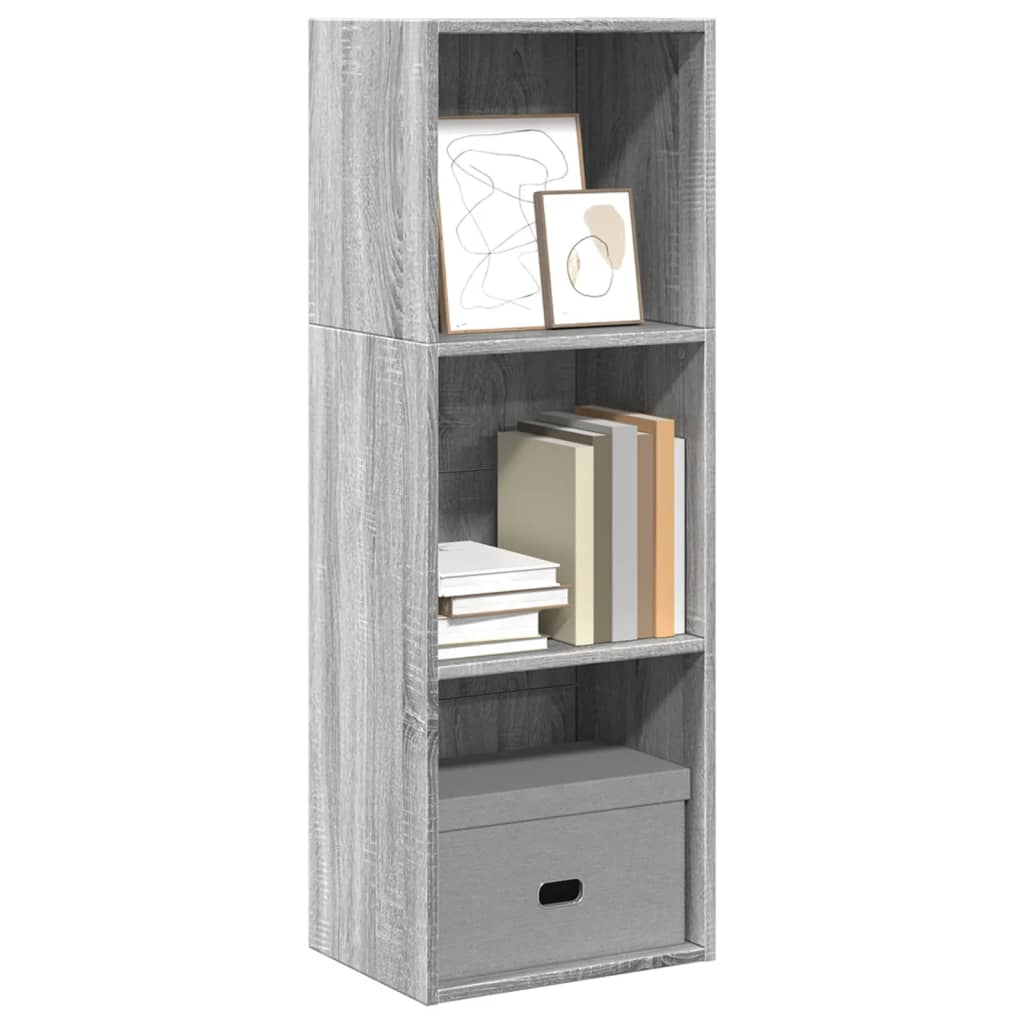 Knihovna Šedá Sonoma 40 X 30 X Kompozitní Dřevo Šedá Sonoma