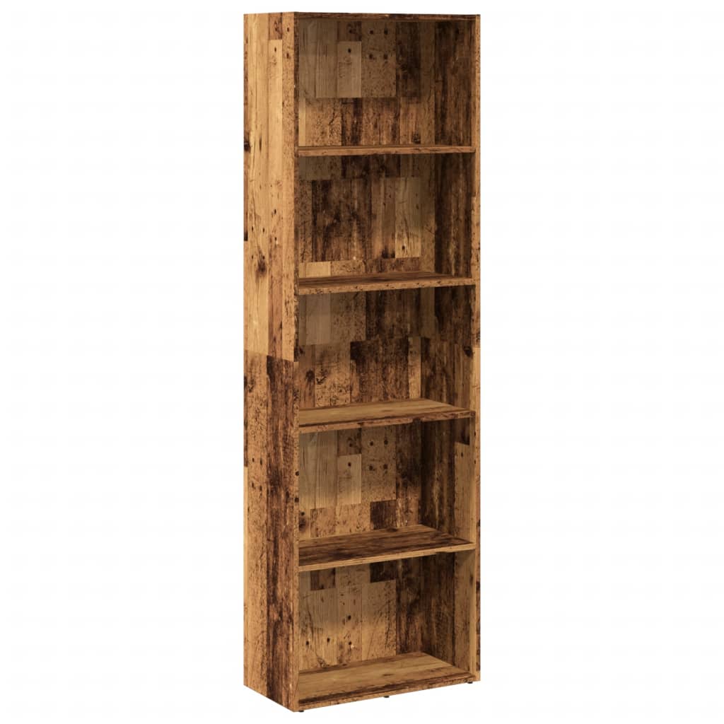 Knihovna Old Wood 60 X 30 X Kompozitní Dřevo Staré Dřevo