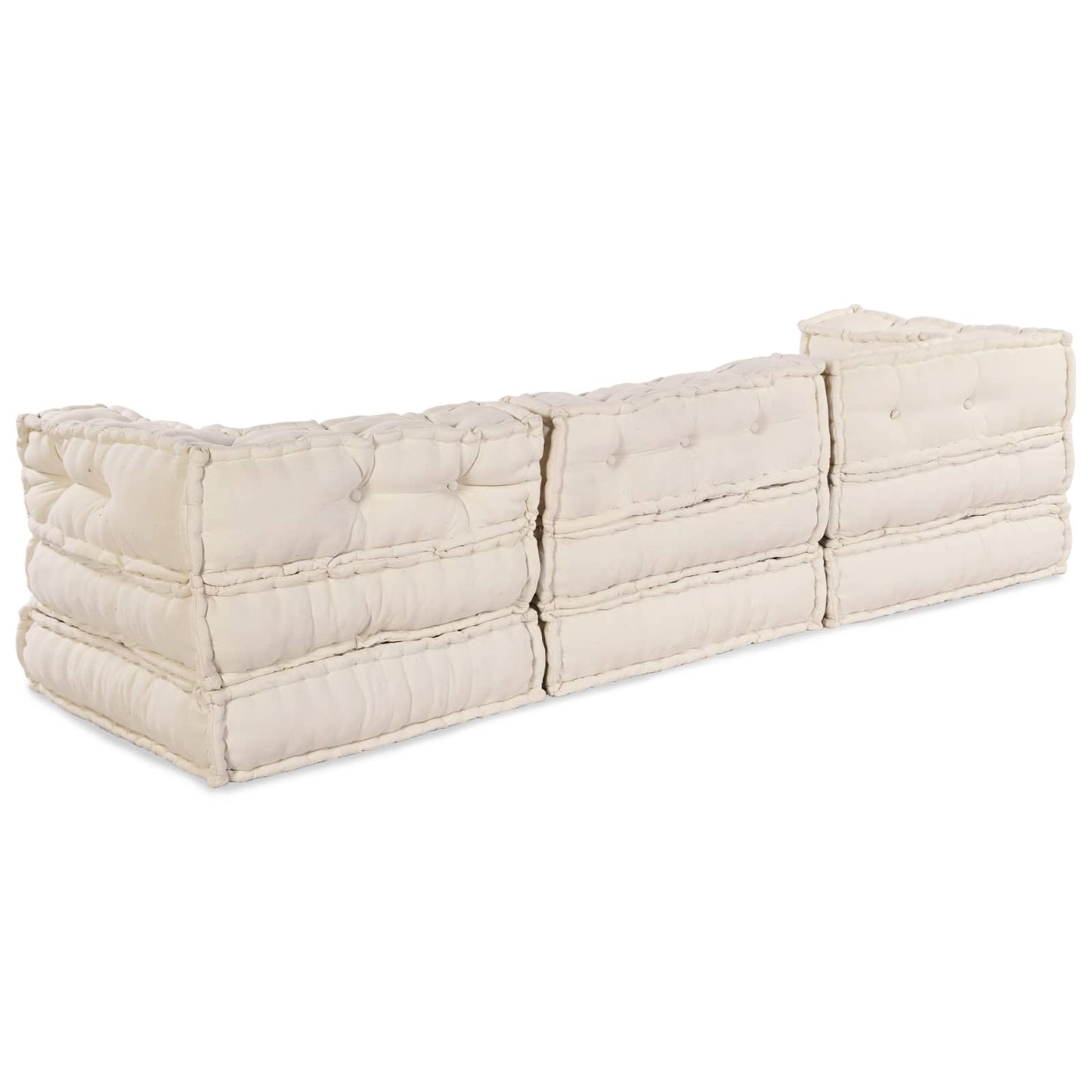 Modulová Pohovka Textil Krémová 210 X 70 X 56 Cm