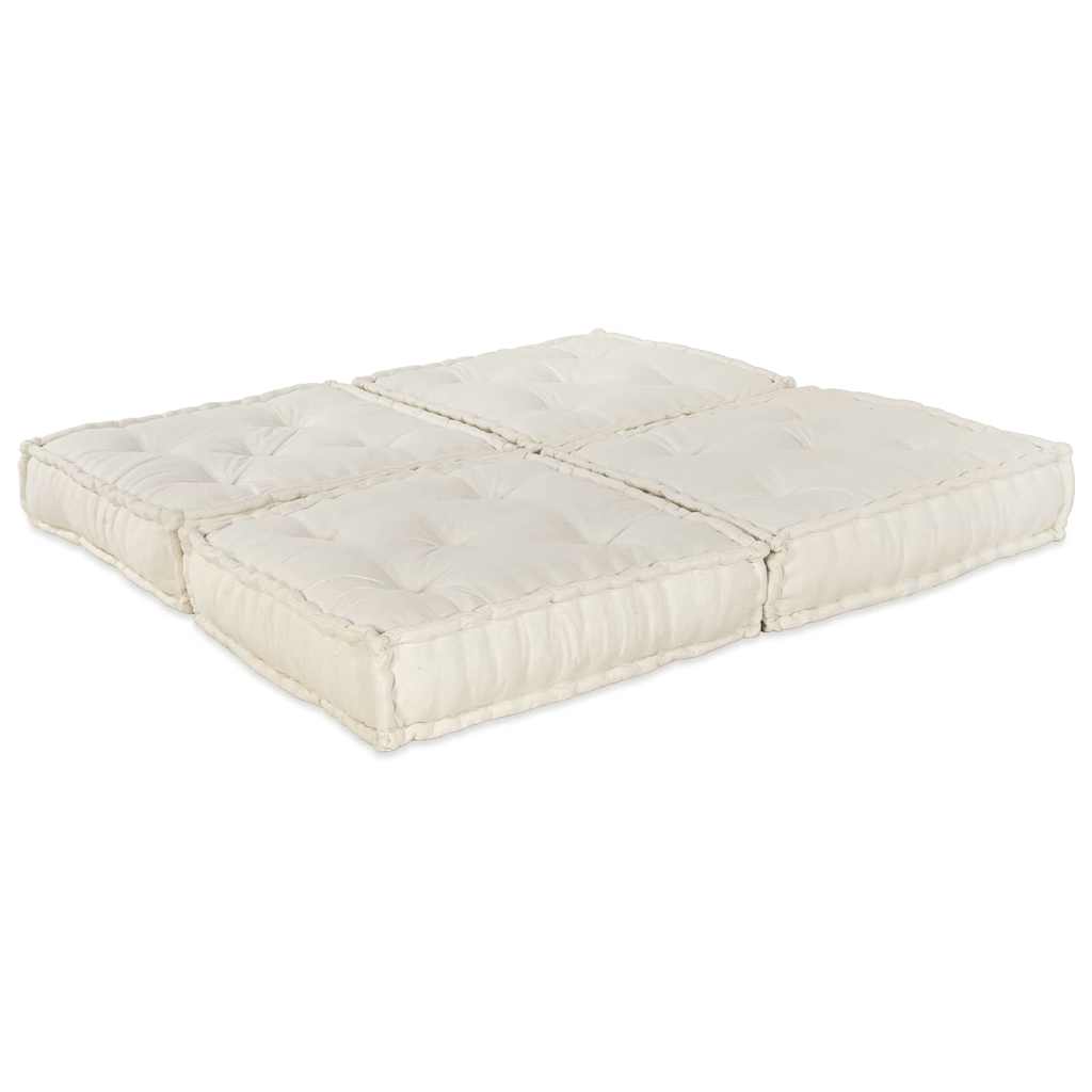 Modulová Pohovka 2 Pcs Textil Krémová 140 X 70 X 36 Cm