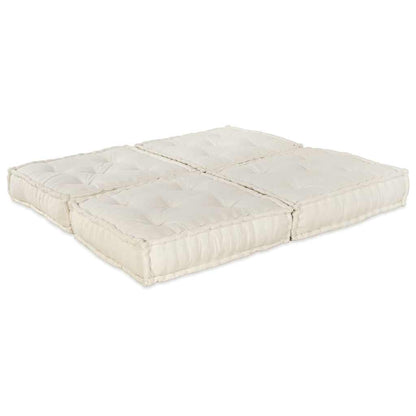 Modulová Pohovka 2 Pcs Textil Krémová 140 X 70 X 36 Cm