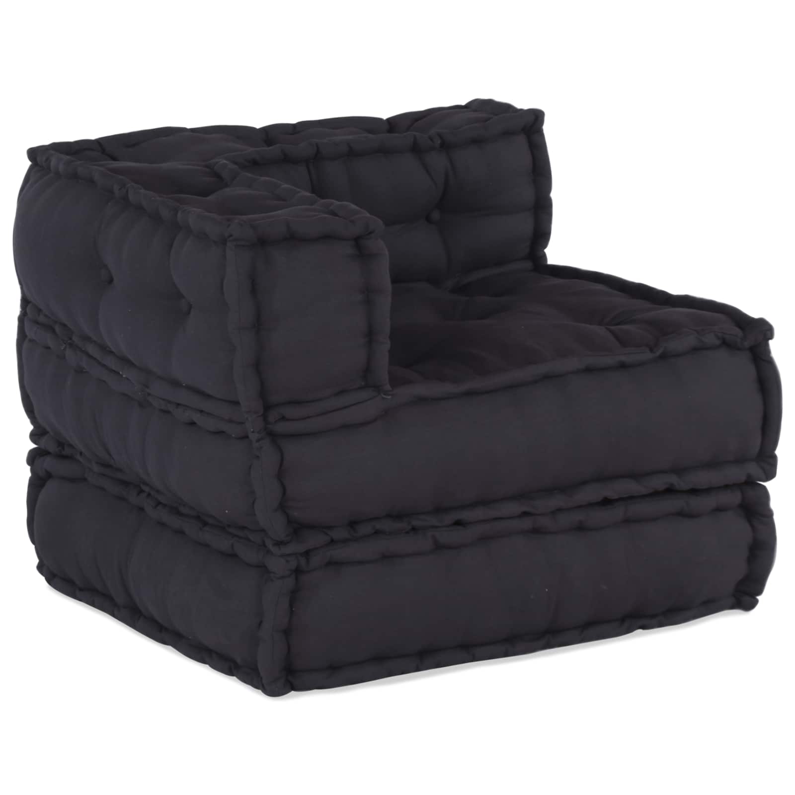 Modulová Pohovka Textil Antracitová 210 X 140 X 56 Cm