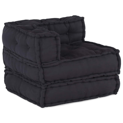 Modulová Pohovka Textil Antracitová 210 X 140 X 56 Cm