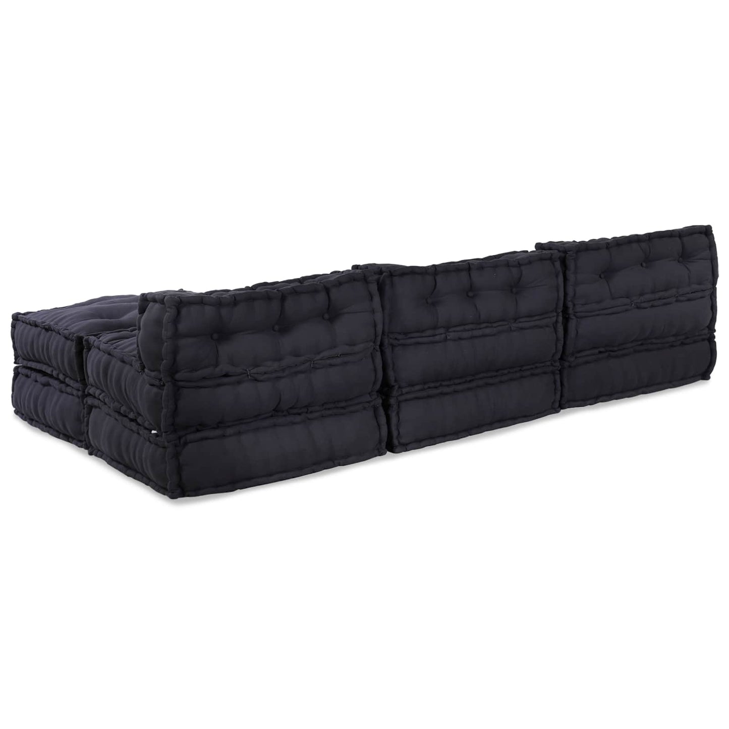 Modulová Pohovka Textil Antracitová 210 X 140 X 56 Cm