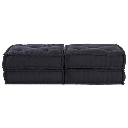Modulová Pohovka 2 Pcs Textil Antracitová 140 X 70 X 36 Cm