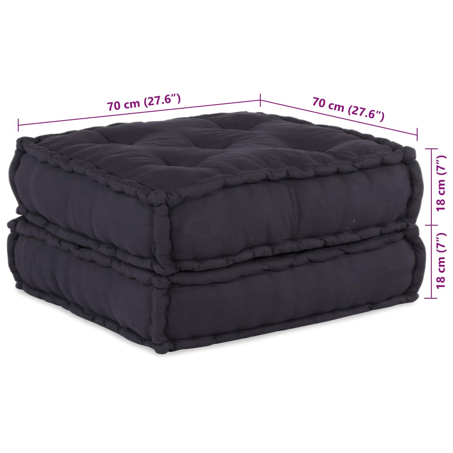 Modulová Pohovka 2 Pcs Textil Antracitová 140 X 70 X 36 Cm