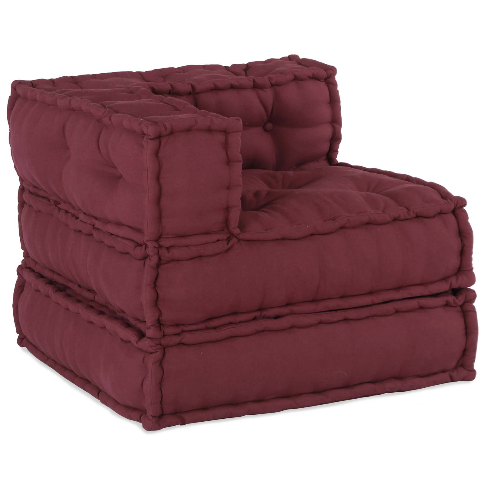 Modulová Pohovka Textil Bordó 210 X 70 X 56 Cm