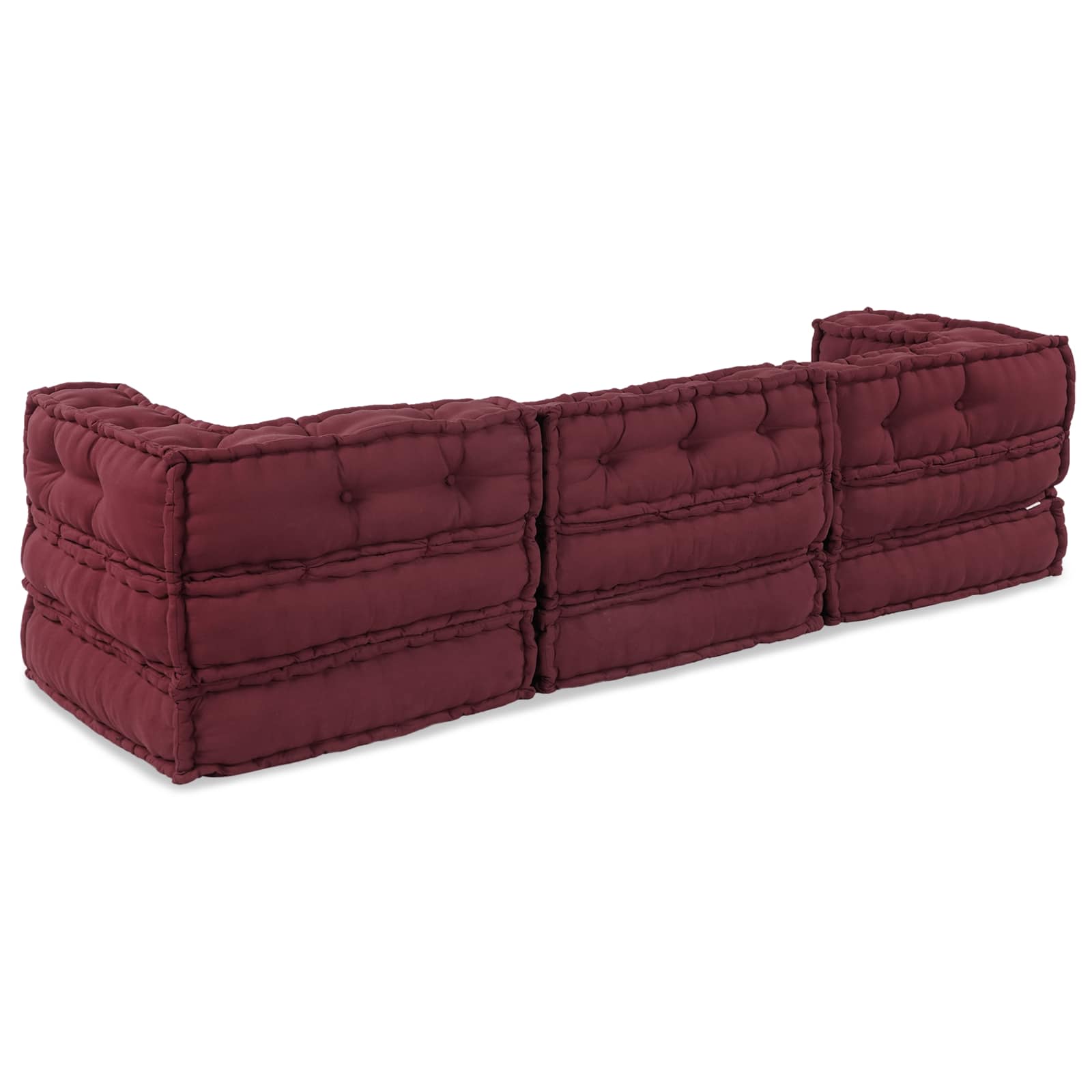 Modulová Pohovka Textil Bordó 210 X 70 X 56 Cm