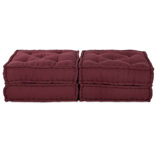 Modulová Pohovka 2 Pcs Textil Bordó 140 X 70 X 36 Cm