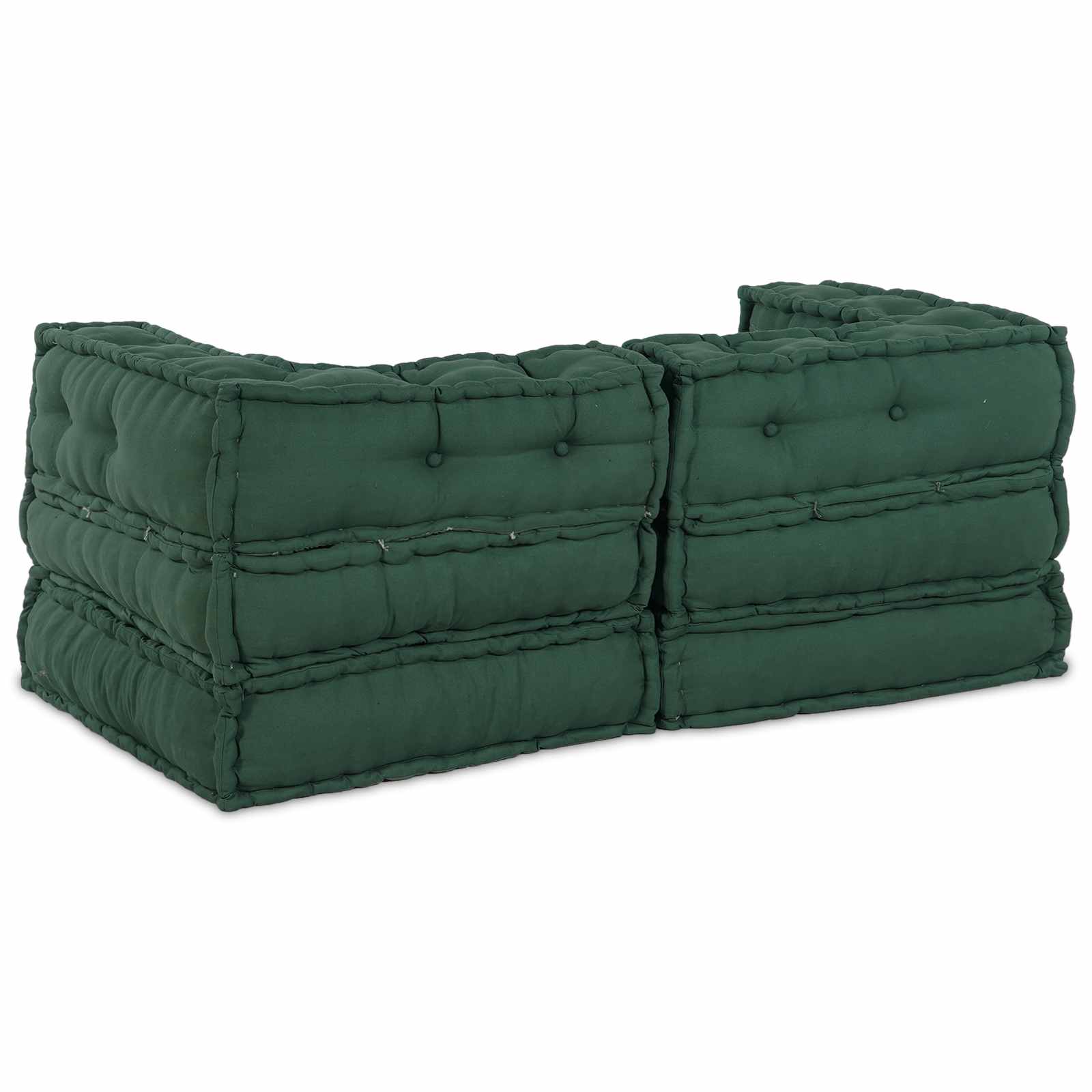 Modulová Pohovka 2 Pcs Textil Zelená 140 X 70 X 56 Cm