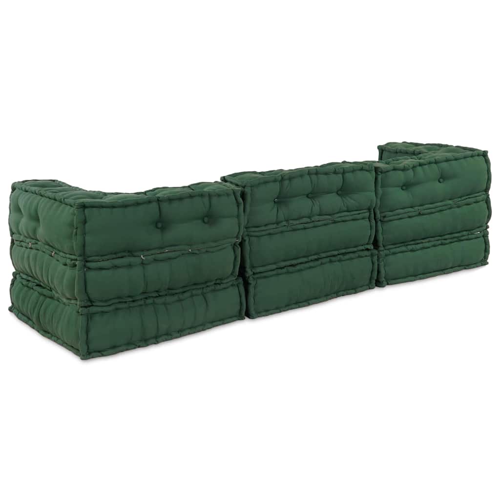 Modulová Pohovka Textil Zelená 210 X 70 X 56 Cm
