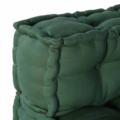 Modulová Pohovka Textil Zelená 210 X 140 X 56 Cm