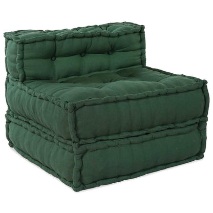 Modulová Pohovka Textil Zelená 210 X 140 X 56 Cm
