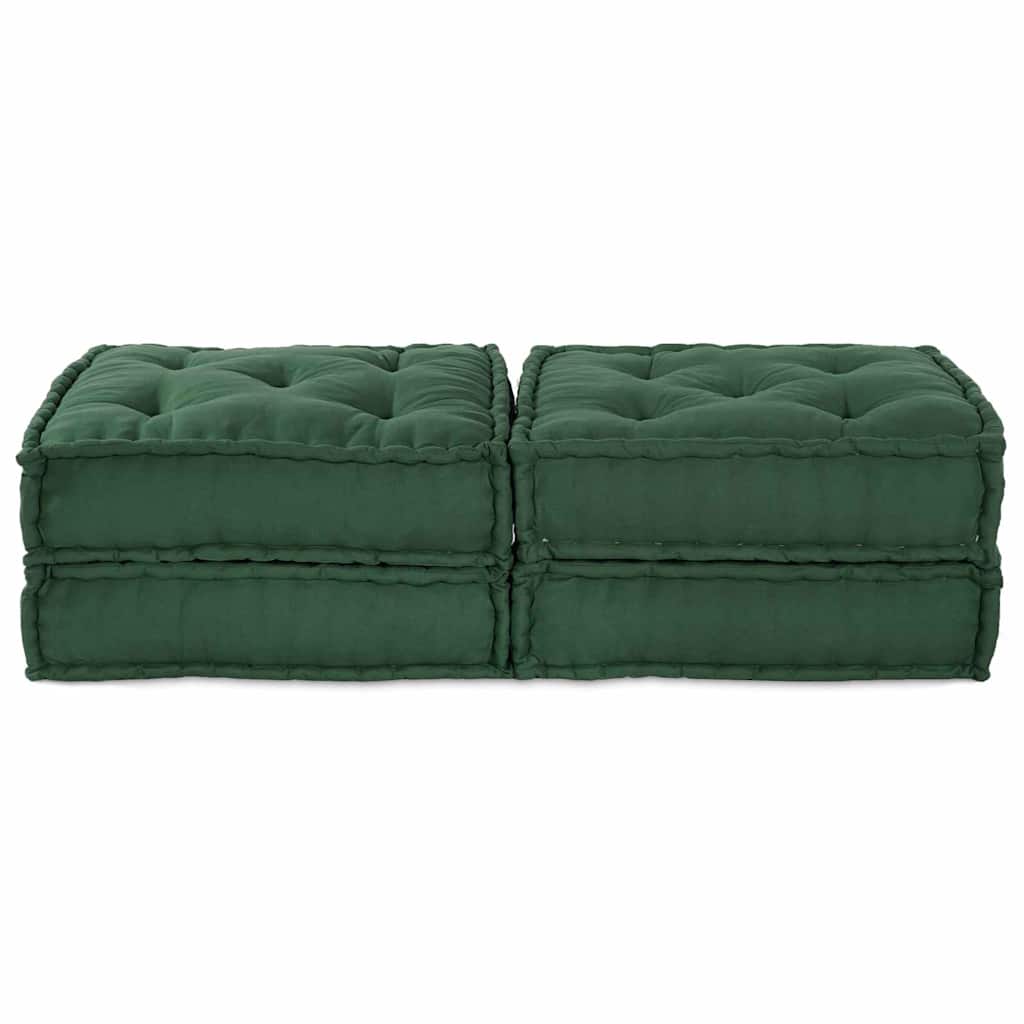 Modulová Pohovka 2 Pcs Textil Zelená 140 X 70 X 36 Cm