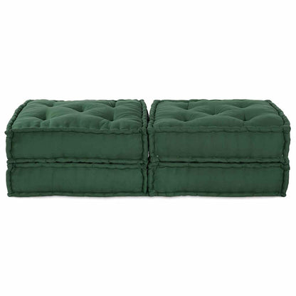 Modulová Pohovka 2 Pcs Textil Zelená 140 X 70 X 36 Cm