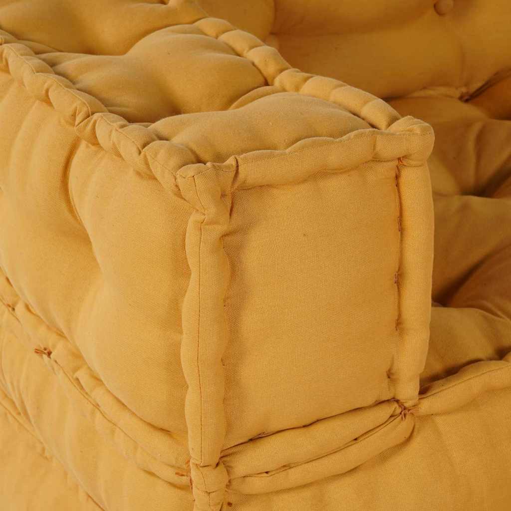 Modulová Pohovka 2 Pcs Textil Žlutá 140 X 70 X 56 Cm