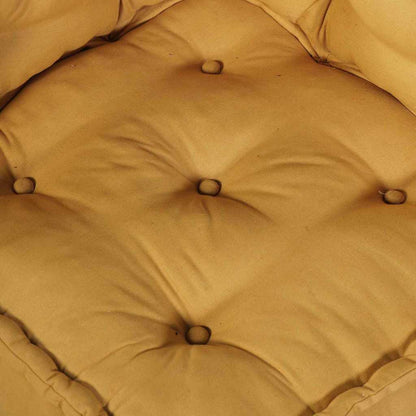 Modulová Pohovka Textil Žlutá 210 X 140 X 56 Cm